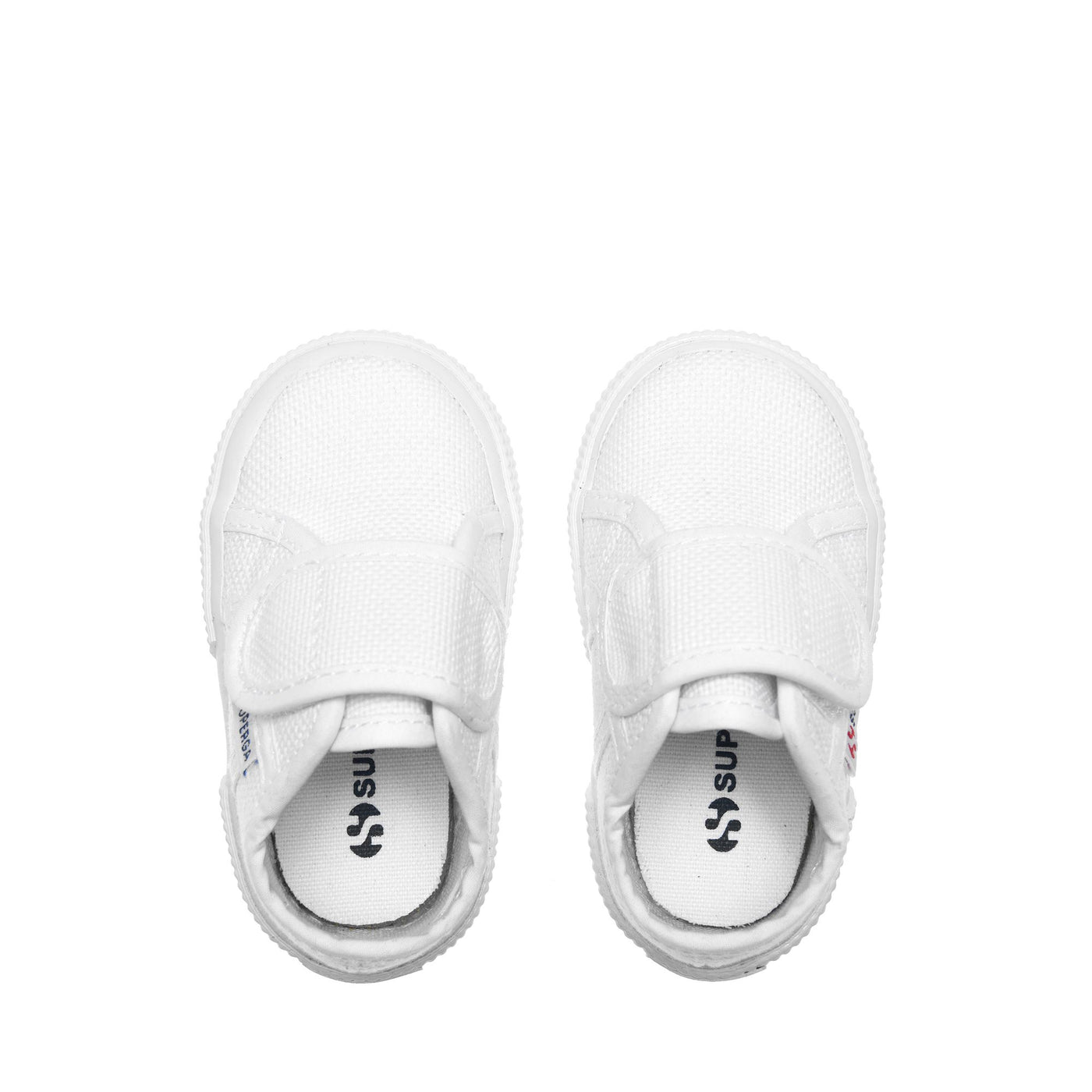 Le Superga Kid unisex 2750-BSTRAP Sneaker WHITE Dressed Back (jpg Rgb)		