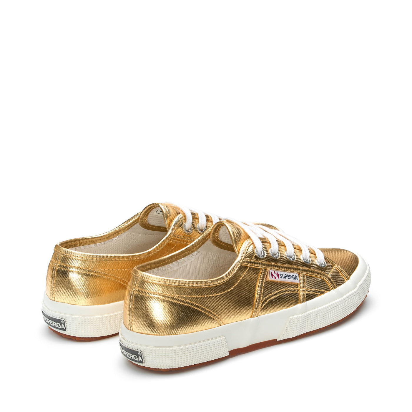 Le Superga Woman 2750-COTMETW Sneaker YELLOW GOLD Dressed Side (jpg Rgb)		