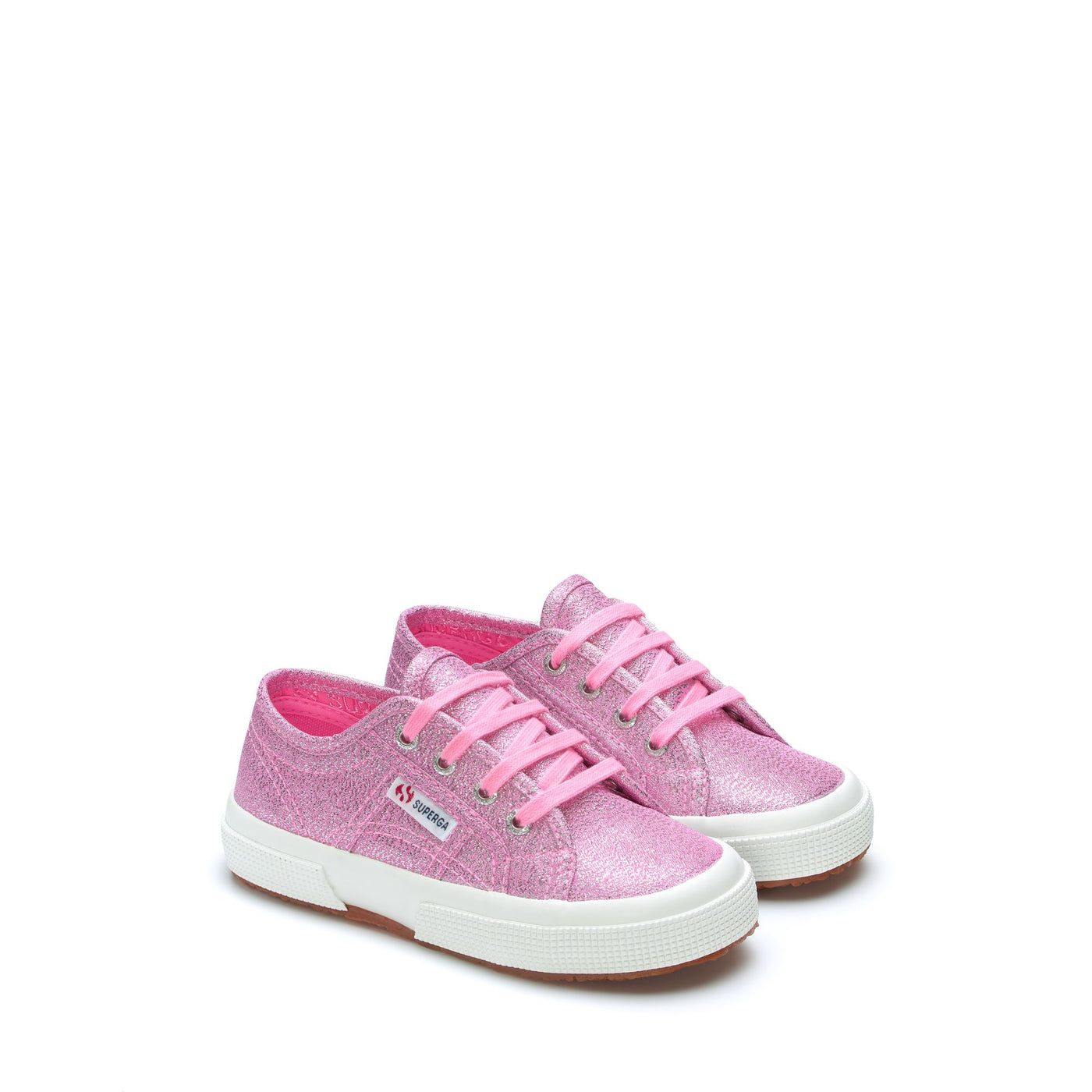 Le Superga Girl 2750-LAMEJ Sneaker COTTON CANDY Dressed Front (jpg Rgb)	