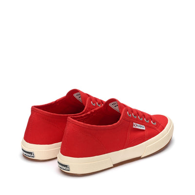 Le Superga Unisex 2750-PLUS COTU Sneaker RED Dressed Side (jpg Rgb)		