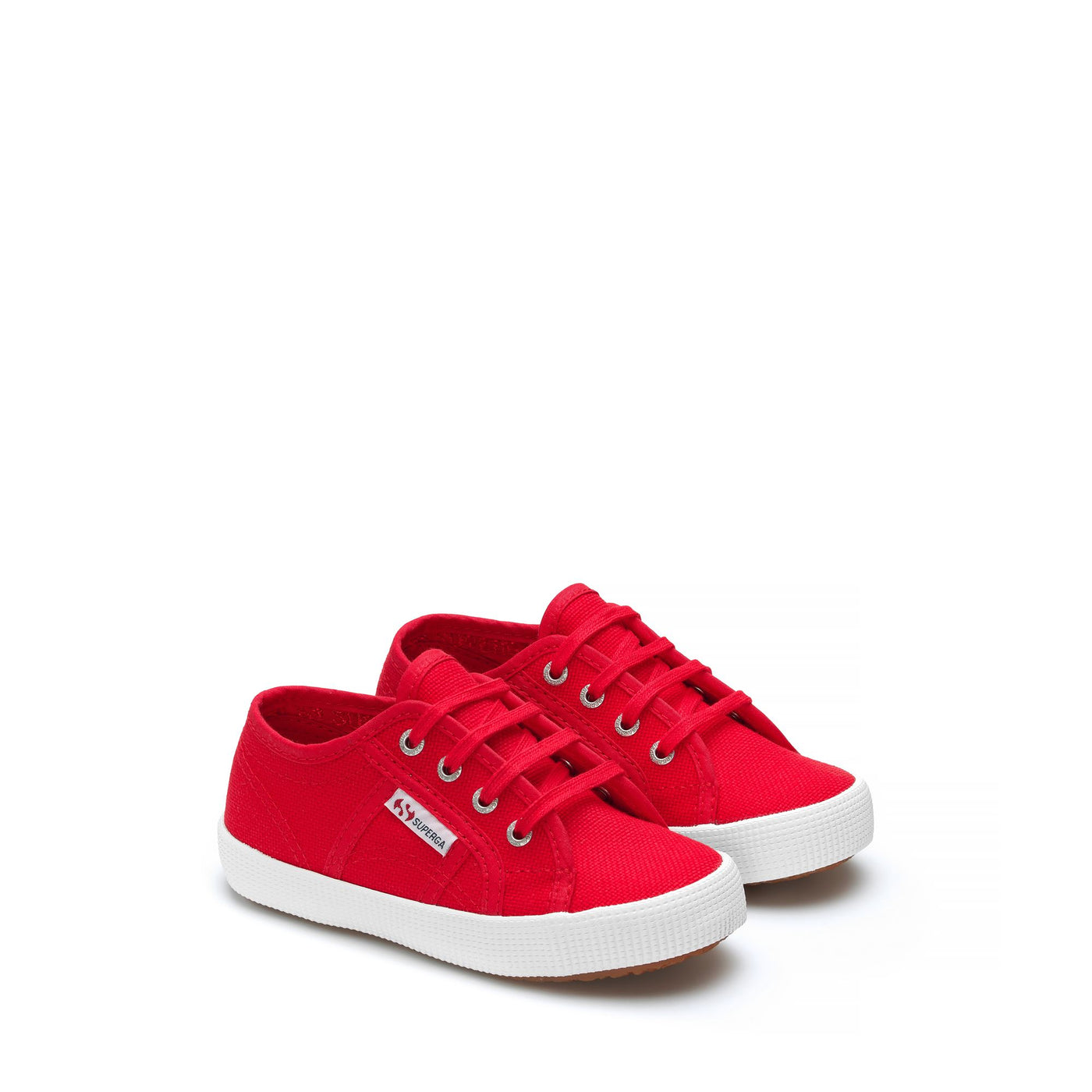 Le Superga Kid unisex 2750 KIDS EASYLITE Sneaker RED-WHITE Dressed Front (jpg Rgb)	