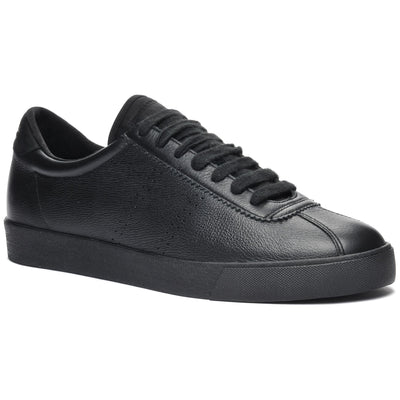 Sneakers Unisex 2843 CLUB S COMFORT LEATHER Low Cut TOTAL BLACK Detail Double				