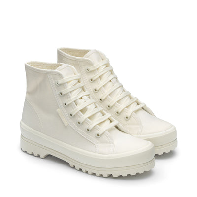 Ankle Boots Unisex 2341 ALPINA Laced TOTAL WHITE AVORIO Dressed Front (jpg Rgb)	