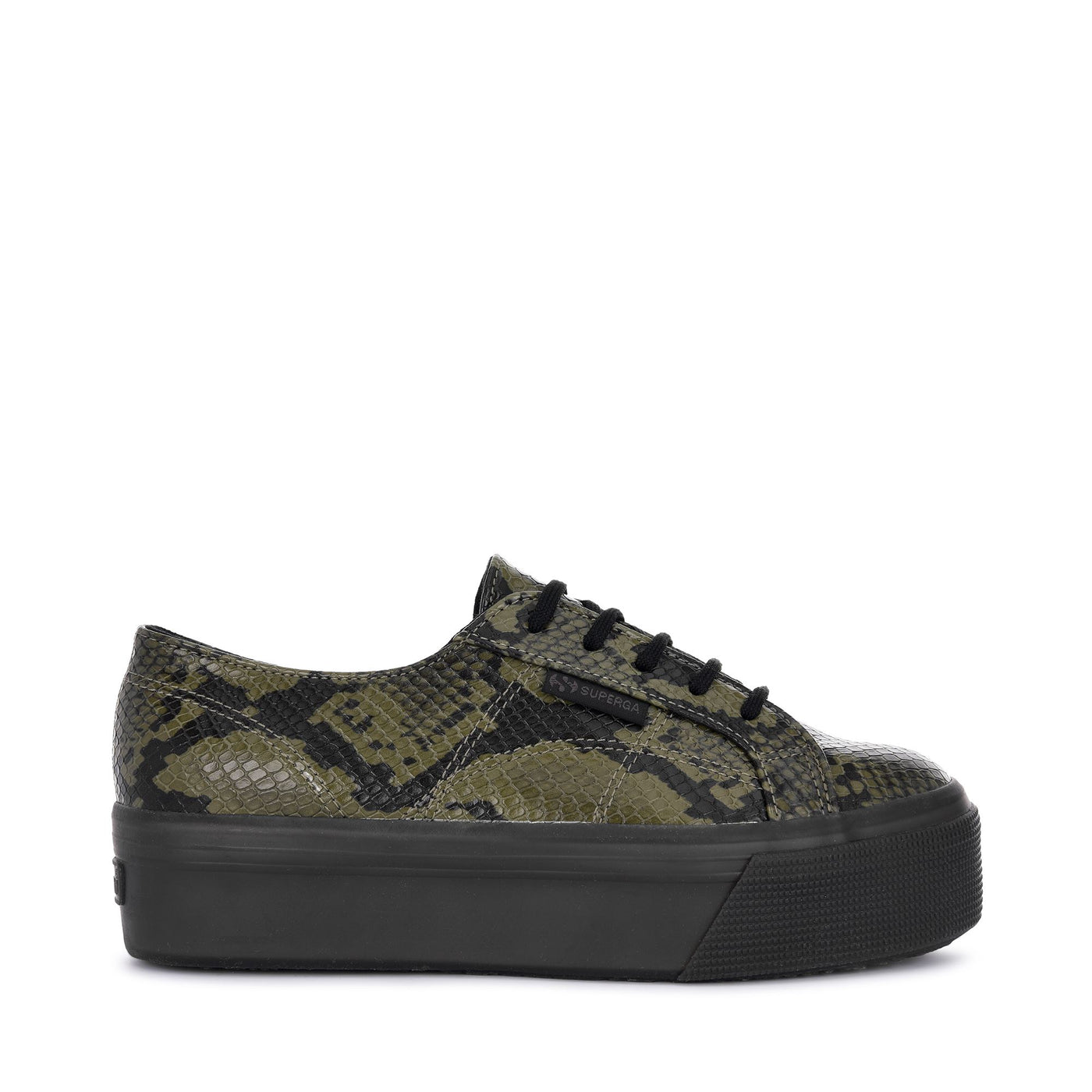Lady Shoes Woman 2790-JELLYGUM SYNSNAKEW Wedge GREEN MILITARY Photo (jpg Rgb)			