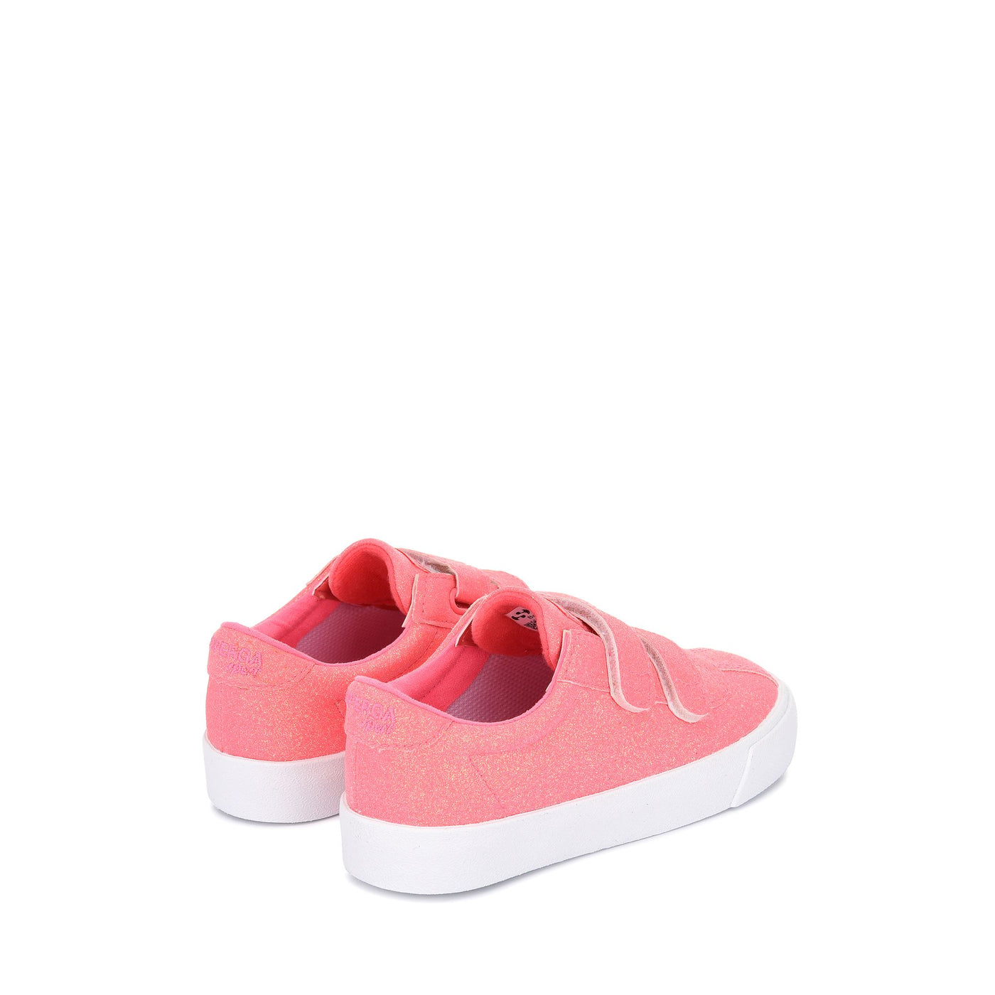 Sneakers Girl 2843 KIDS CLUB S STRAPS GLITTER Low Cut COTTON CANDY Dressed Side (jpg Rgb)		