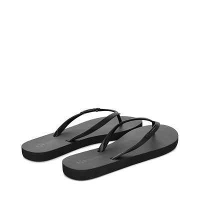 Slippers Woman 4121 FLIP FLOPS GLITTER Flip-Flop BLACK Dressed Side (jpg Rgb)		