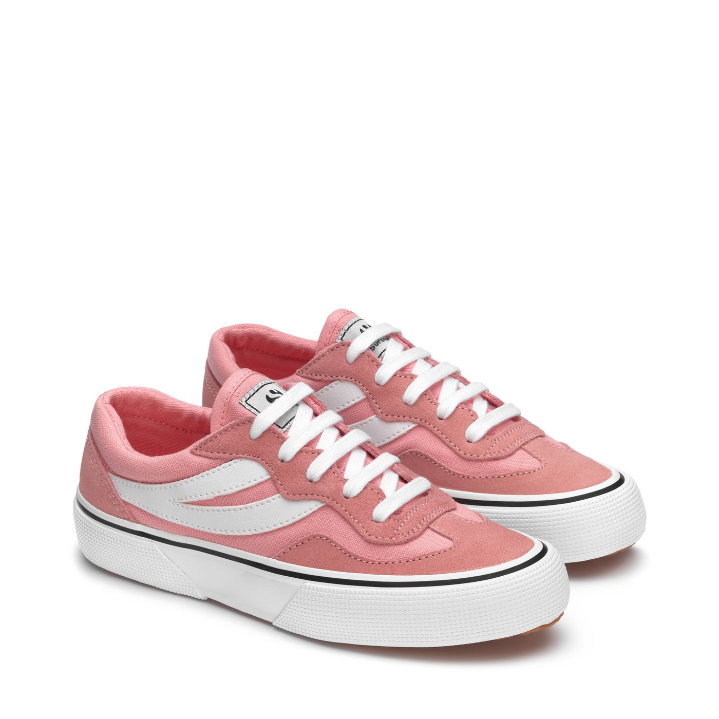 Sneakers Unisex 2941 REVOLLEY COLORBLOCK Low Cut PINK-WHITE Dressed Front (jpg Rgb)	