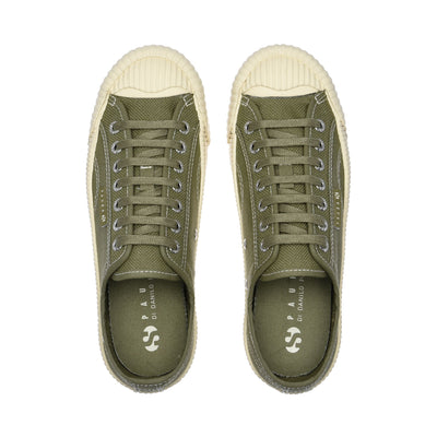 Sneakers Unisex 2482 COTTON Low Cut GREEN CAPULET OLIVE Dressed Back (jpg Rgb)		