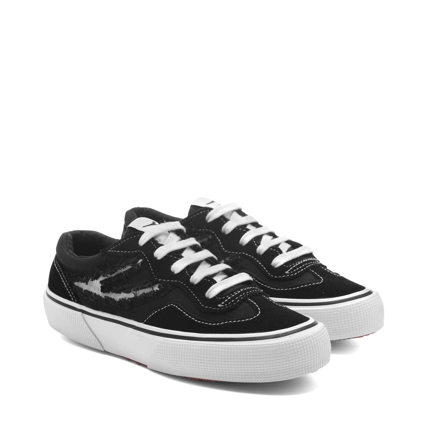 Sneakers Woman 2941 REVOLLEY RIPPED SWALLOW TAIL Low Cut BLACK-WHITE AVORIO Dressed Front (jpg Rgb)	