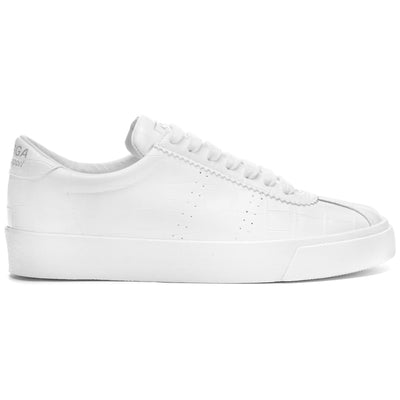 Sneakers Unisex 2869 CLUB S CROCO Low Cut WHITE Dressed Front (jpg Rgb)	