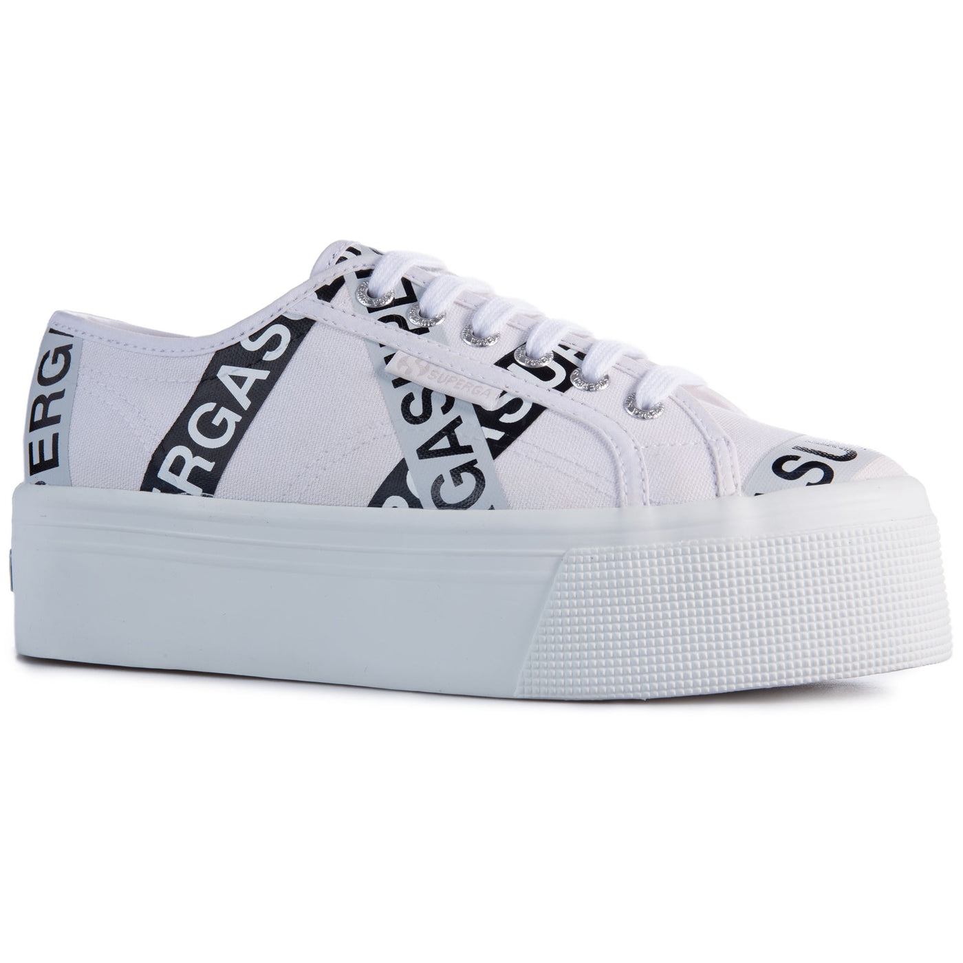 Lady Shoes Woman 2790 LETTERING TAPE JELLYSOLE Wedge WHITE GREY ASH-BLACK TAPE LT GREY SOLE Detail Double				