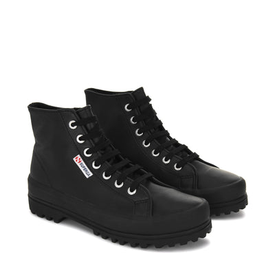 Ankle Boots Unisex 2341 ALPINA NAPPA Laced FULL BLACK Dressed Front (jpg Rgb)	