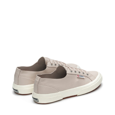 Le Superga Woman 2750 UNLINED NAPPA Sneaker PINK ALMOND-SILVER-FAVORIO Dressed Side (jpg Rgb)		
