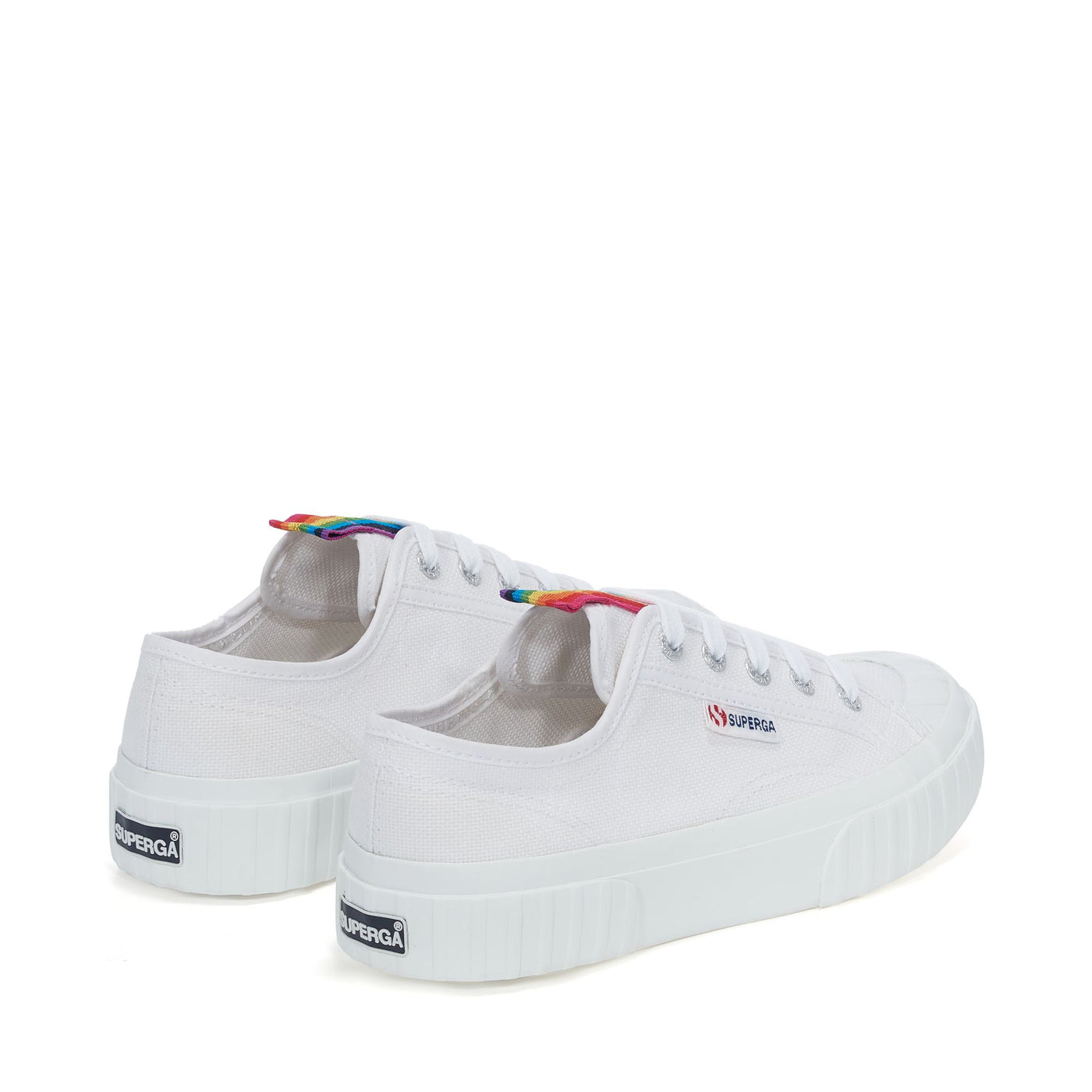 Sneakers Unisex 2630 STRIPE RAINBOW Low Cut WHITE-RAINBOW Dressed Side (jpg Rgb)		