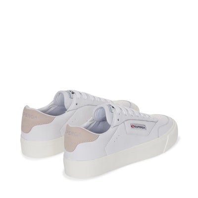 Sneakers Unisex 3843 COURT Low Cut WHITE-VIOLET HUSHED-FAVORIO Dressed Side (jpg Rgb)		