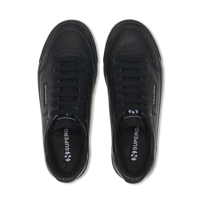 Sneakers Unisex 3843 COURT Low Cut TRIPLE BLACK Dressed Back (jpg Rgb)		