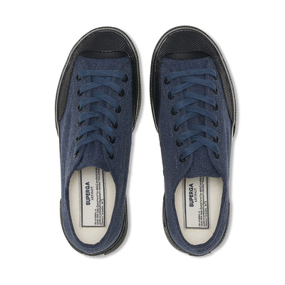 Sneakers Man 2432 SALT PEPPER Low Cut BLUE-BLACK Dressed Back (jpg Rgb)		