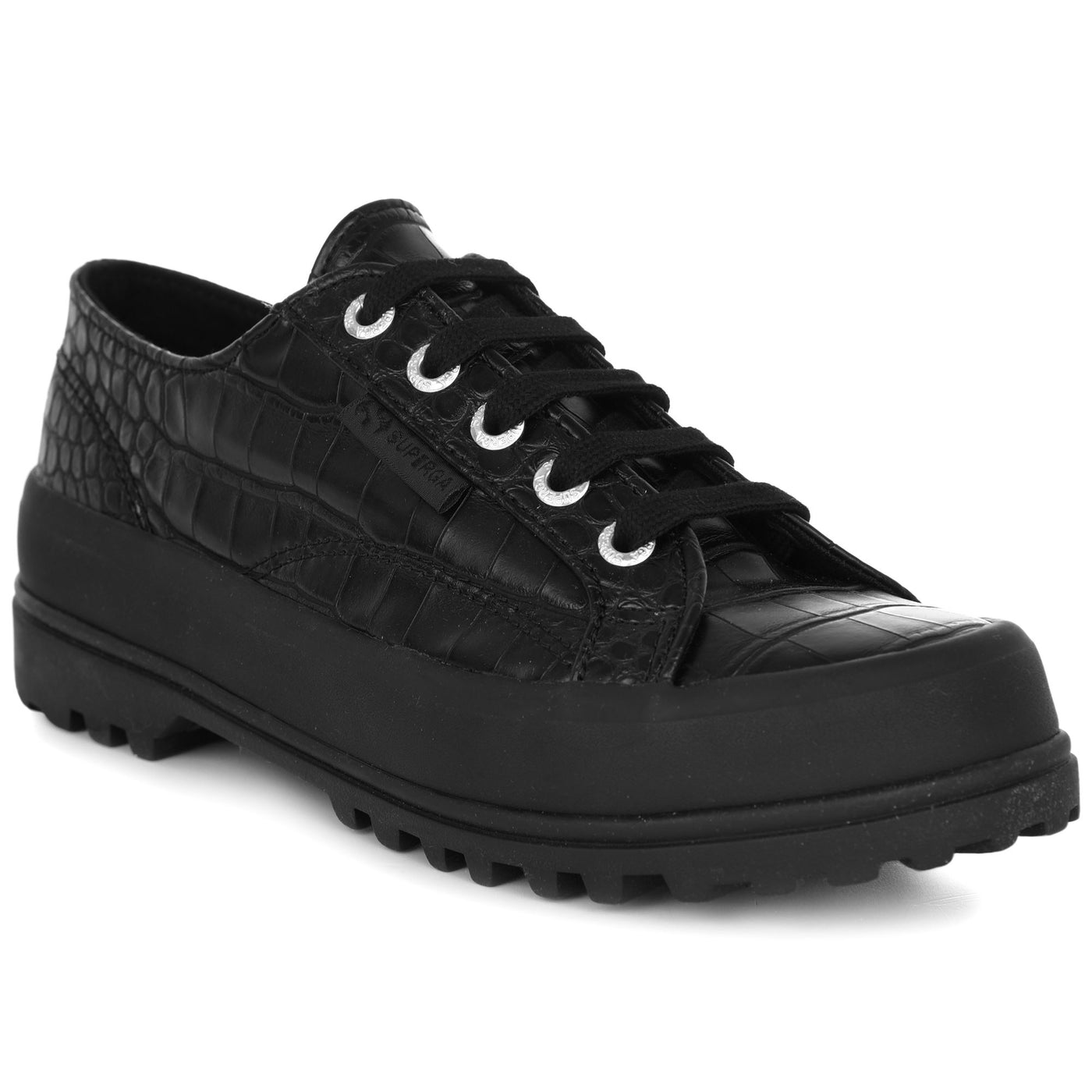 Sneakers Woman 2555-ALPINA PUCROCOW TL Low Cut Black | Superga Detail Double				