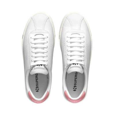 Sneakers Unisex 2843 CLUB S COMFORT LEATHER Low Cut WHITE-PINK-FAVORIO Dressed Back (jpg Rgb)		