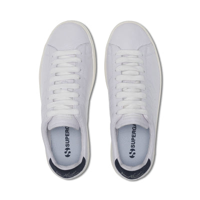 Sneakers Unisex 4833 LENDL MATCH Low Cut WHITE-WHITE AVORIO-NAVY Dressed Back (jpg Rgb)		