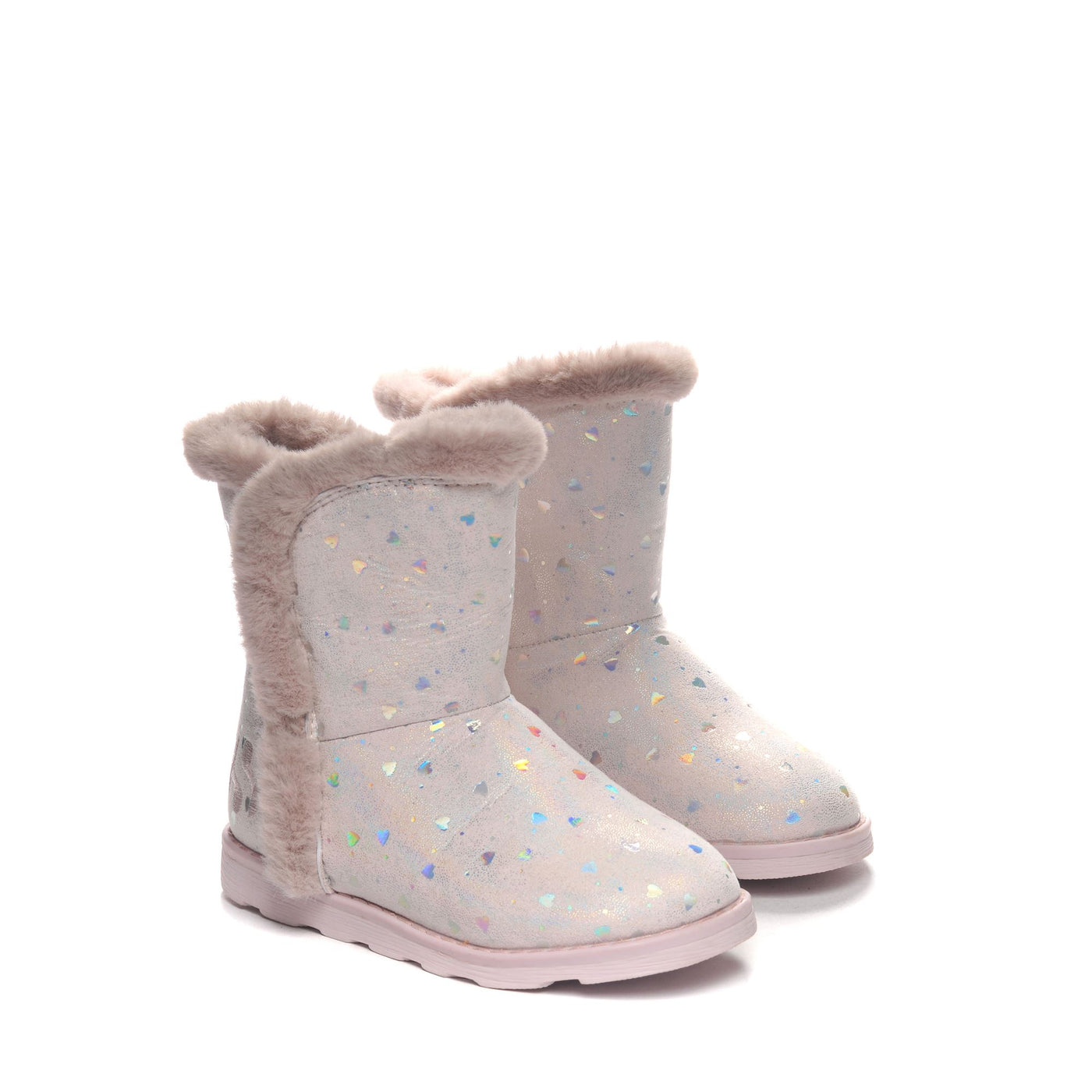 Boots Girl 4033 SHADED HEARTS Boot VIOLET HUSHED-SILVER Dressed Front (jpg Rgb)	