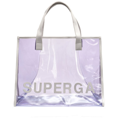 Bags Woman TRANSPARENT SHOPPING BAG Shopping Bag WHITE AVORIO-VIOLET LILLA Photo (jpg Rgb)			