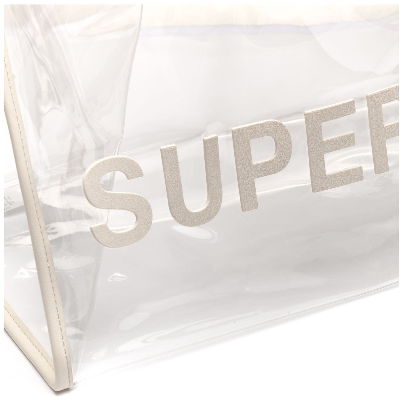 Bags Woman TRANSPARENT SHOPPING BAG Shopping Bag WHITE AVORIO Dressed Back (jpg Rgb)		