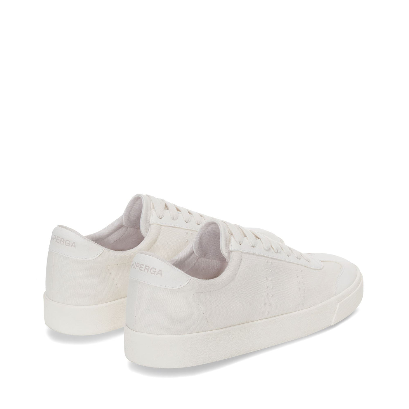 Sneakers Unisex 2843 CLUB S CAP CANVAS GRAPE-FAUX LEATHER Low Cut TOTAL WHITE AVORIO Dressed Side (jpg Rgb)		